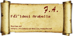 Földesi Arabella névjegykártya